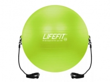 GYM.LOPTA S EXPANDEROM,65cm,sv.zelena - F-GYM-E65-01