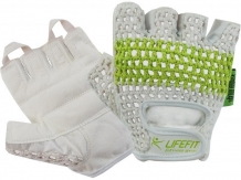 FIT.RUKAVICE FIT v.M bielo-zele - FITNESR-FITM