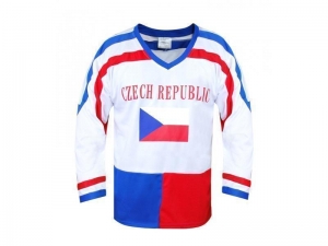 Hokej.dres ČR 7 biely vel.XL - FVDRES-CR-7-XL