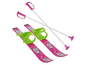 DETSKE LYZE SET 70cm ruzove - KLUZ-SKI70-2